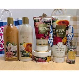 Bath & Body Works Brightest Bloom Hair Care + Body Care + FFM Bundle Set of 6